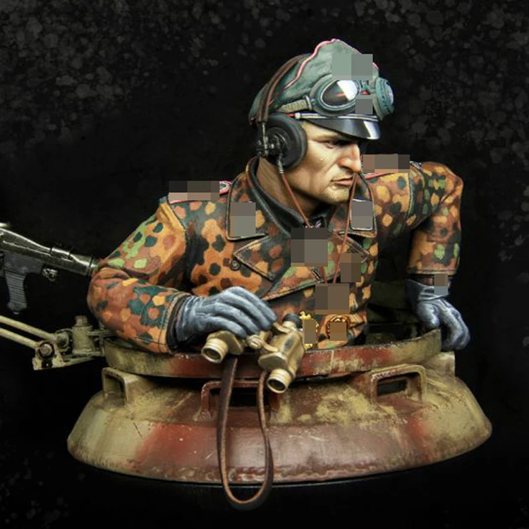 1/9 Tiger Commander, Normandy 1944, Смола Модель бюст GK, солдат, военная тема Второй мировой войны, в разобранном и неокрашенном комплекте