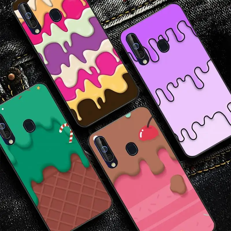 

YNDFCNB Printed Melting Ice Cream Phone Case for Samsung A51 01 50 71 21S 70 31 40 30 10 20 S E 11 91 A7 A8 2018