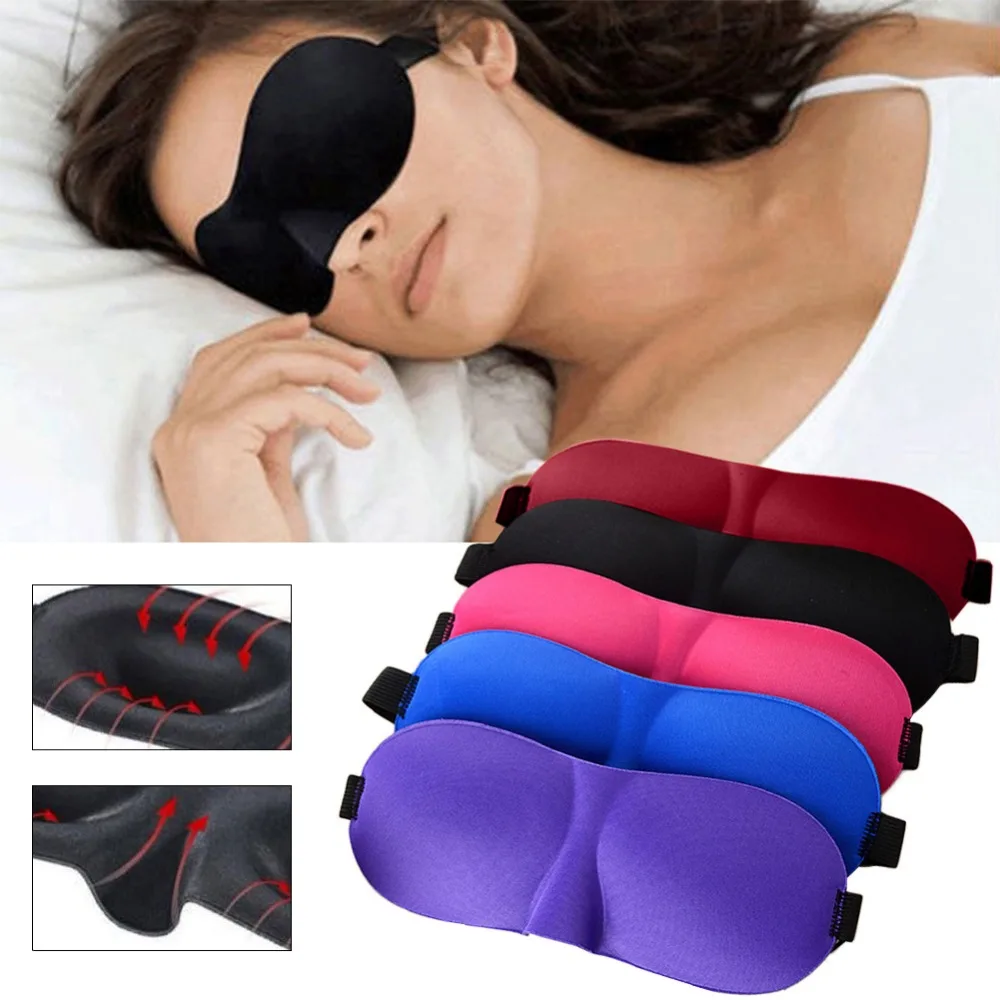 

3D Sleep Mask Natural Sleeping Eye Mask Eyeshade Cover Shade Eye Patch Women Men Soft Portable Blindfold Travel Eyepatch 1Pcs