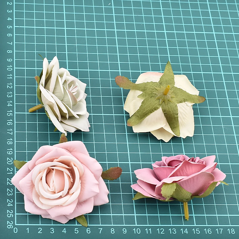 30 шт. белые Роза из искусственного шелка цветочные головки декоративные