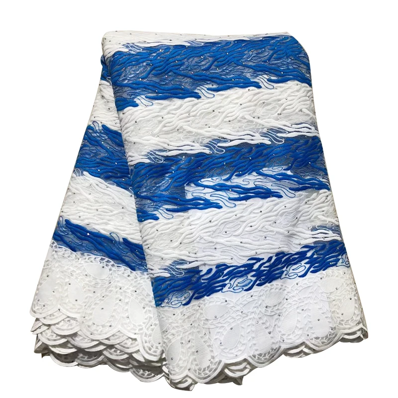Лидер продаж 5 ярдов темно синяя африканская кружевная ткань 2019 высокое качество