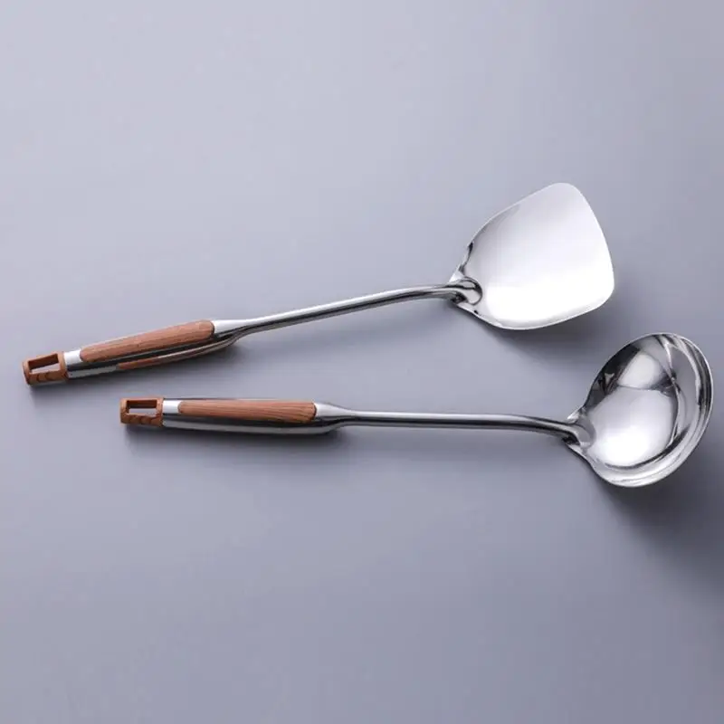 

1 Piece Stainless Steel Turner Spatula Heat Proof Soup Ladle Cooking Non-Stick Proof Cookware Kitchen Tools Utensil Accessories