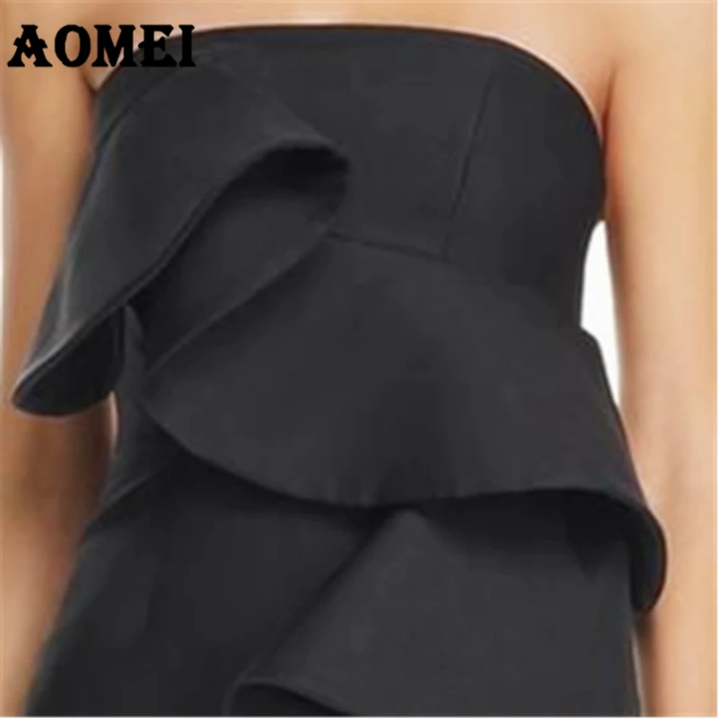 Черное сексуальное платье с открытыми плечами шикарное женское Клубное вечерние