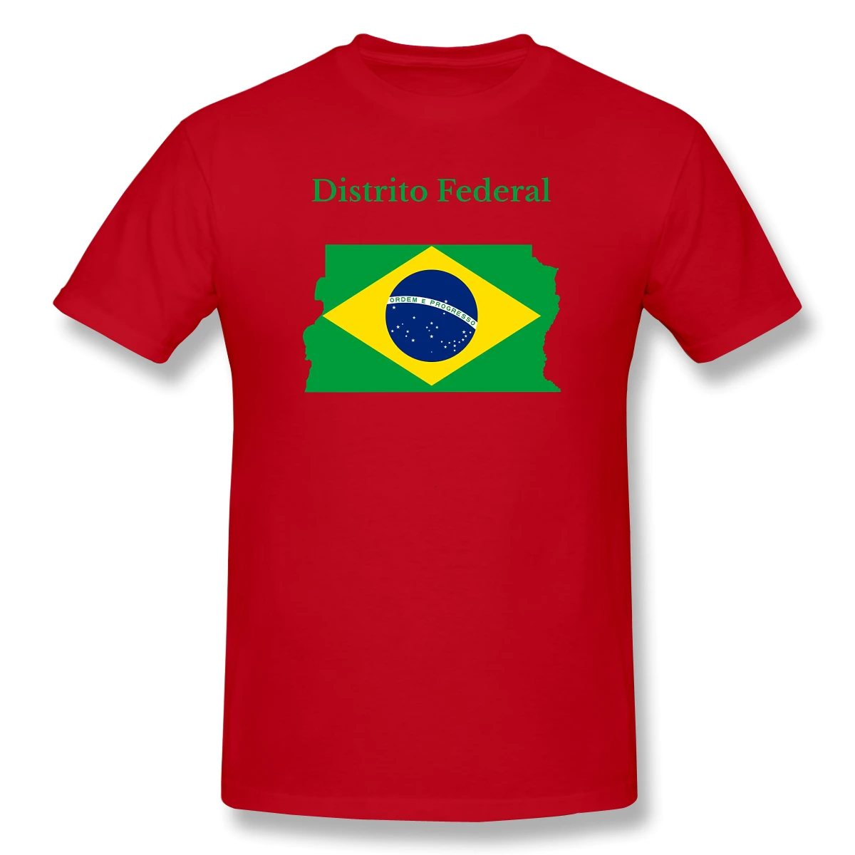 

Federal District Brazil Map Flag Brazil Funny Joke Men's Basic Short Sleeve T-Shirt R282 Tees Tops European Size