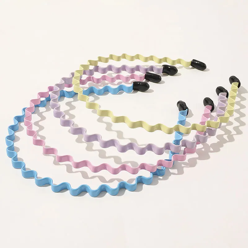 Женские Элегантные Простые обручи для волос в форме волны милые принцессы