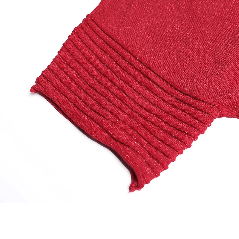 QING MO Black Red Women Spring Shirt 2020 Casual Solid Female Flash Silk Knitted Oversized ZQY2709 |