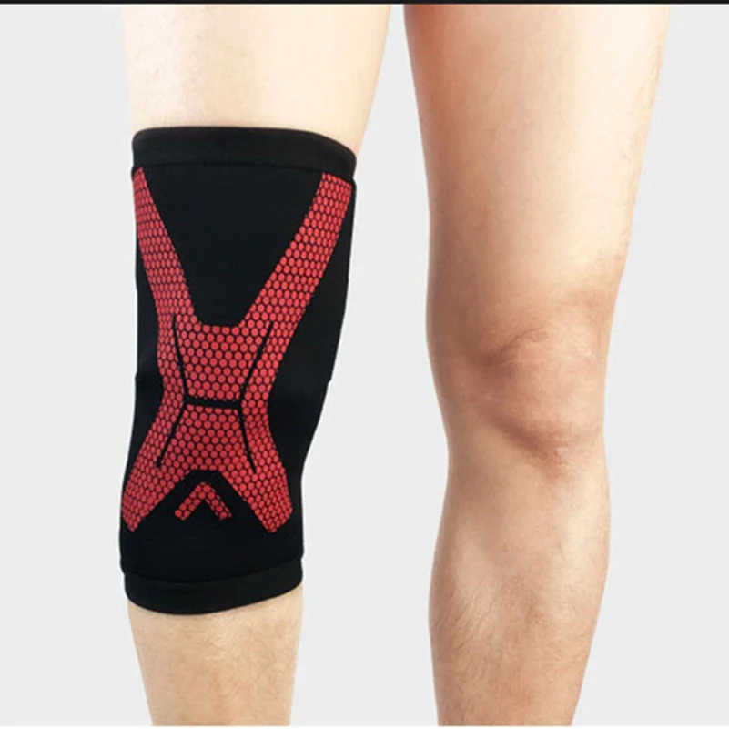 Красный 1 шт. спортивные наколенники для легкой атлетики Splints наколенники s компрессионные регулируемые ножные рукава поддержка икр наколенники теплые Рукава - Цвет: Красный