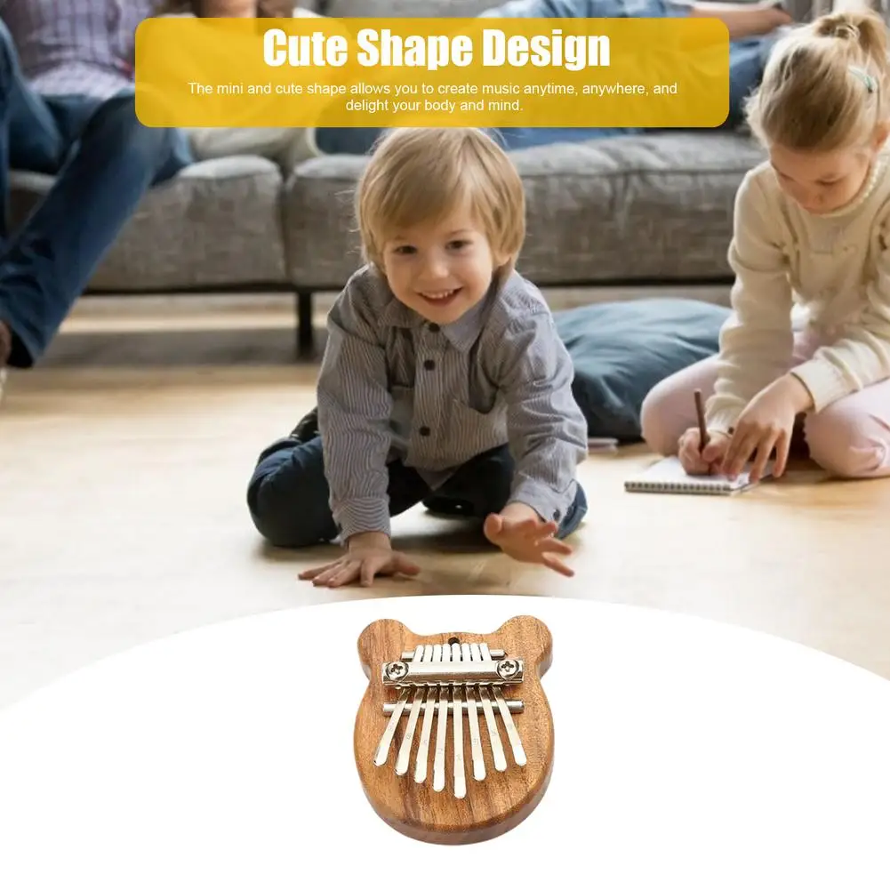 Мини-пианино для большого пальца hlру Kalimba 8 клавиш Деревянное пианино Gecko