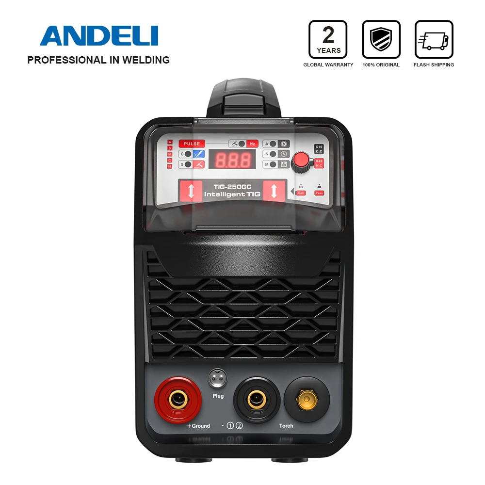 

ANDELI TIG Welding Machine TIG-250 TIG/CLEAN/COLD/MMA Welding 4 in 1 TIG Welder Portable Single Phase DC Inverter