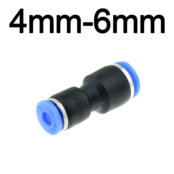 4mm-6mm Воздушный Пневматический 10 мм 8 мм 6 мм 12 мм 4 мм 16 мм OD шланг Труба одно касание толчок в прямые газовые фитинги Пластиковые быстрые разъемы фитинг - Цвет: 4mm-6mm