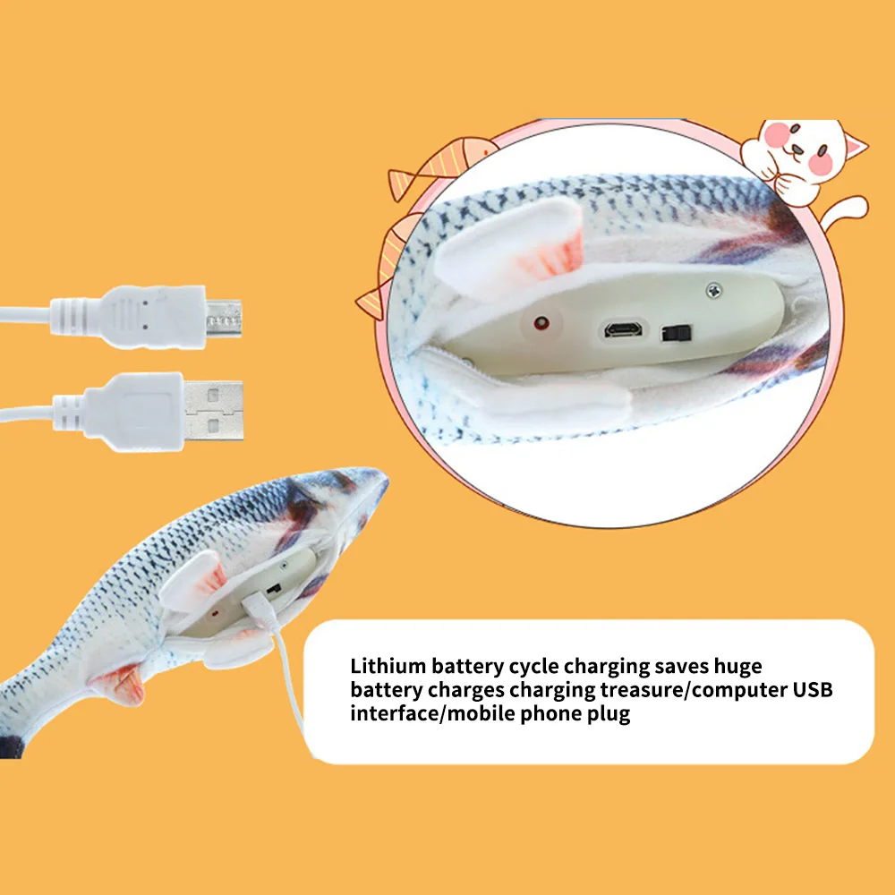 Мягкая плюшевая игрушка в форме рыбы для домашних животных кошек интерактивные