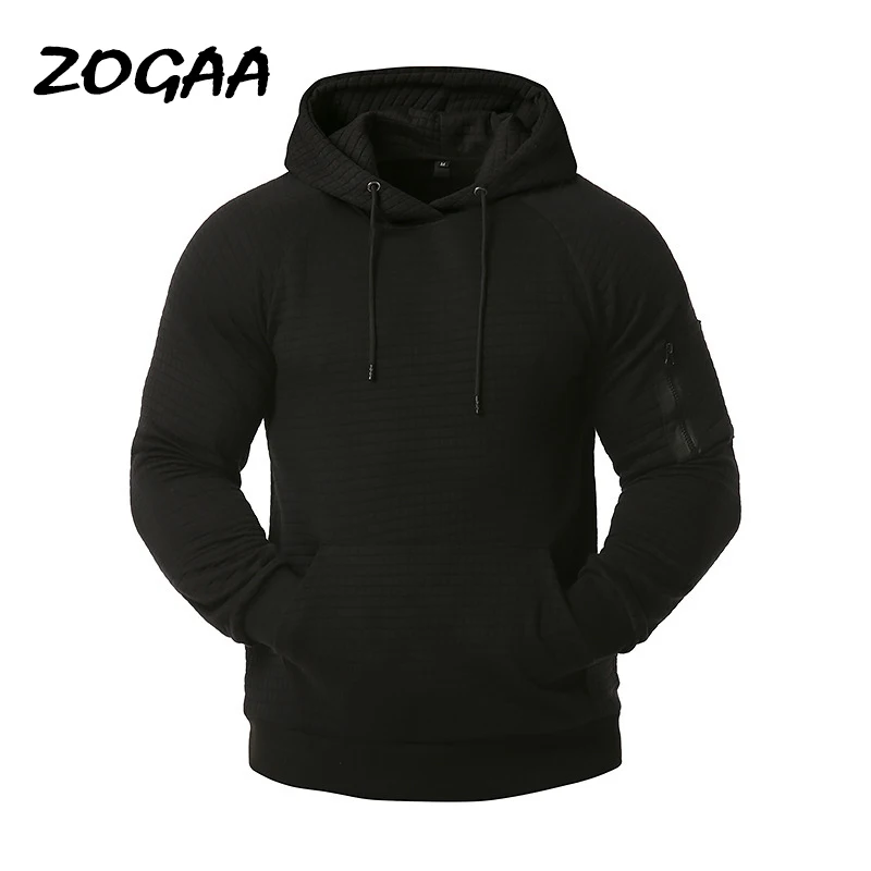 

ZOGAA Hoodies Men New Large Size Loose Men's Sports Leisure Hooded Sweater Pullover Solid Sweatshirts Hot Sale All-match Fashion