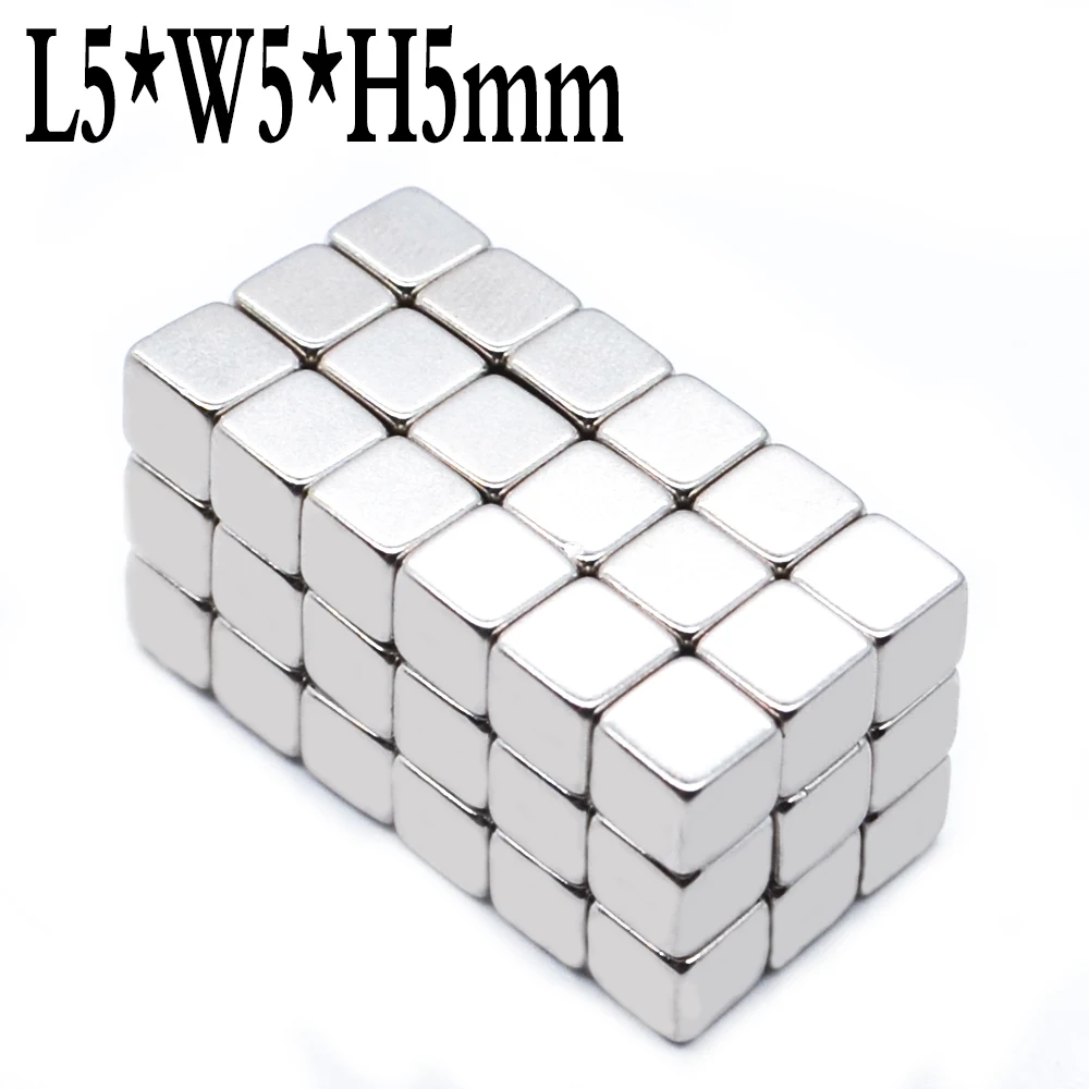 

1 шт.-1000 шт., неодимовый магнит 5x5x5, 5 мм x 5 мм x 5 мм