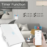 1234 gang zigbee smart touch switch home wall button for alexa and google home assistant eu standard smart life app dropship
