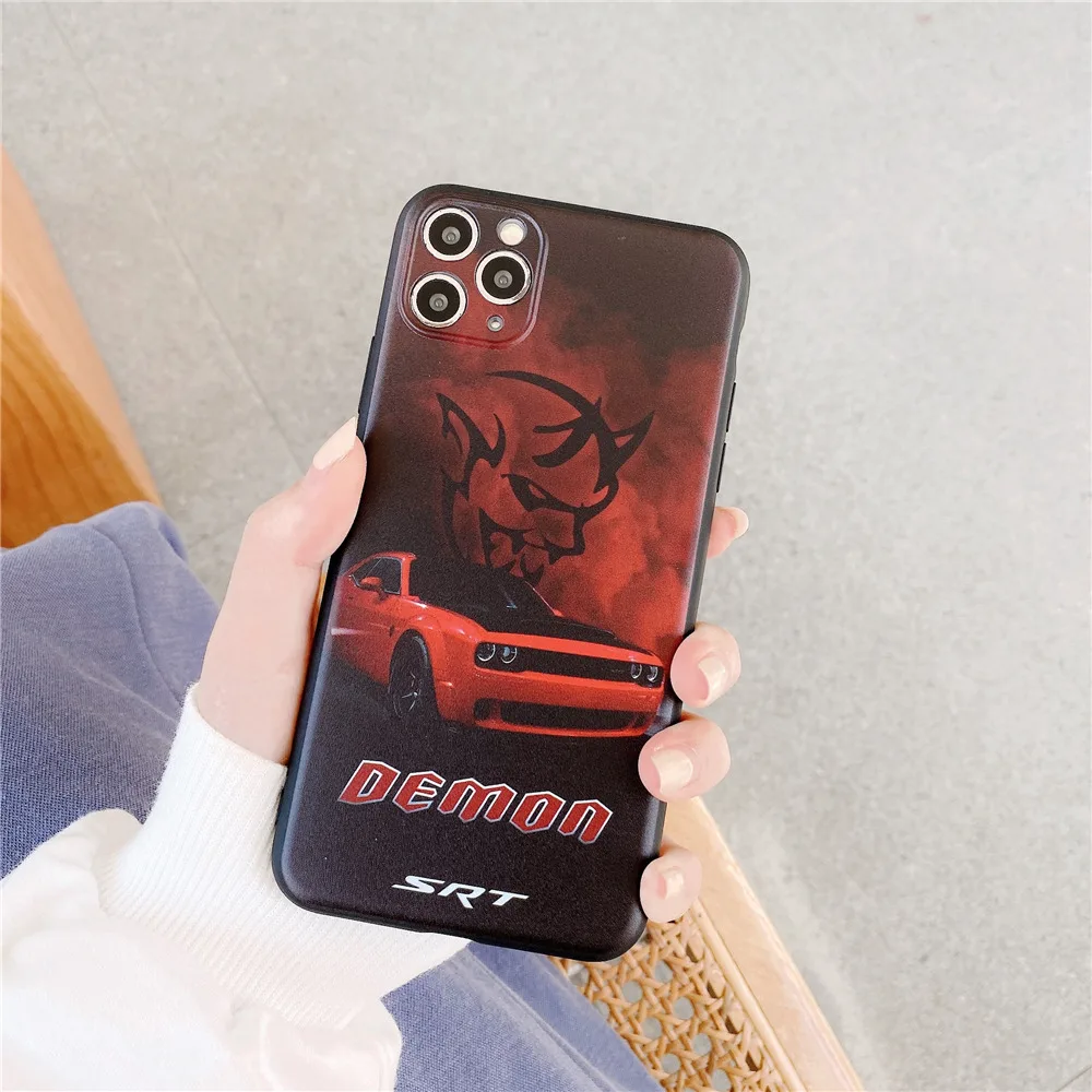 Чехол для телефона US classic legend Muscle Car Challenger Demon SRT iPhone 12 11 Pro X XR XS MAX 7 8 6 Plus SE2 Мягкий