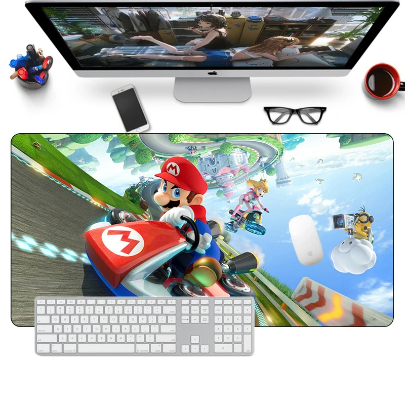 super mario mouse pad gaming pad keyboard large play mats otaku computer games mouse pad desk mat kawaii cartoon mouse pad mat free global shipping