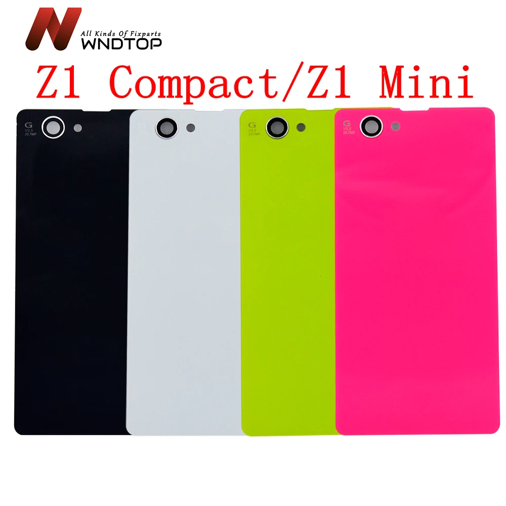 Back Glass Cover For Sony Z1 Mini Back Battery Cover Rear Door Housing Case For Sony Xperia Z1 Compact Battery Cover D5503 M51W