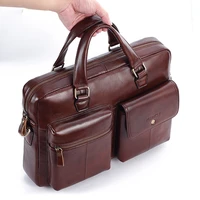 men genuine leather handbag large business travel messenger bag male leather laptop bag mens documents crossbody shoulder bag