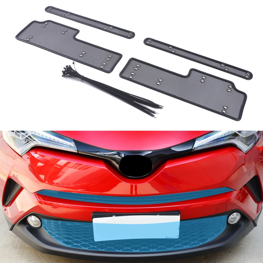 

For Toyota C-HR AX10 2018-2021 Car Accessory Front Grille Insert Net Anti-insect Dust Garbage Proof Stainless Inner Cover Mesh