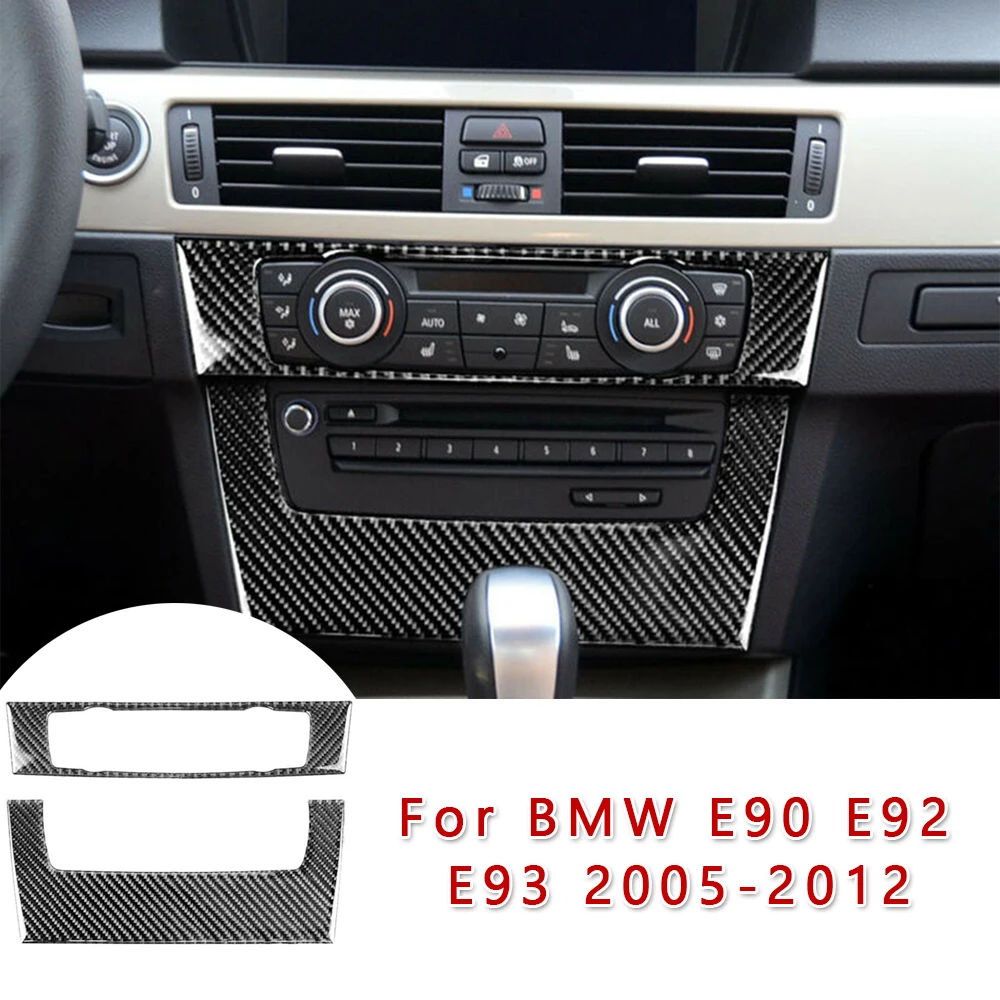 2 шт. автомобильные наклейки на панель управления CD для BMW E90 E92 E93 2005 2012|Лепнина
