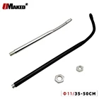 2 шт. диаметр 11 мм полумягкий светодиодный держатель для настольных ламп гусиная шея гибкий шланг L:354050 см металлическая сантехническая труба для настольных светильников DIY черный