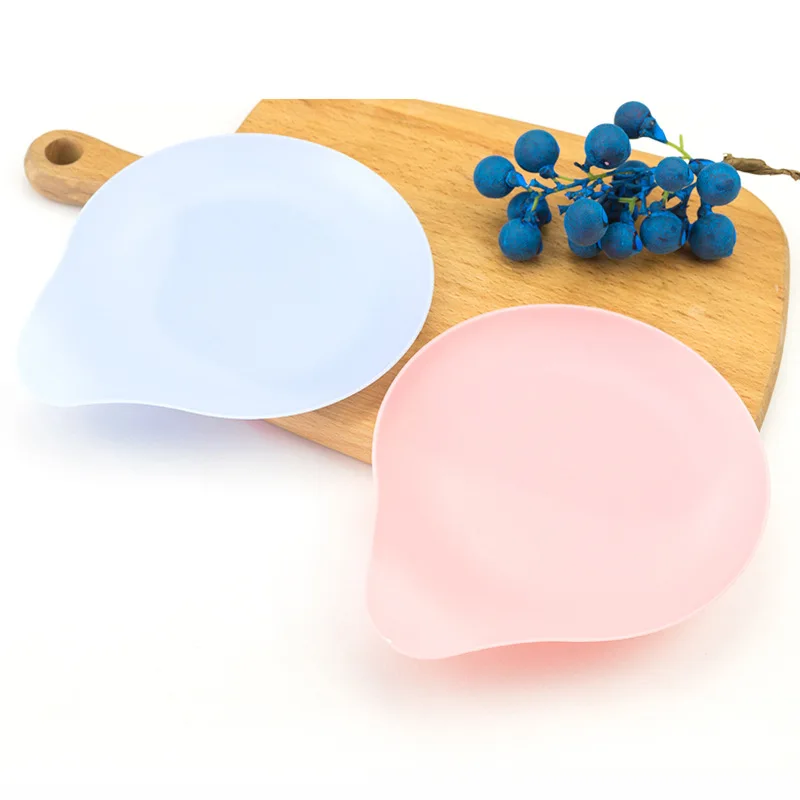 

10Pcs/lot Wedding party Cake dessert Plastic 13.6x11.4cm Plate Water Drop Shaped Plate Plastic Dinner Plate Water Drop Plate
