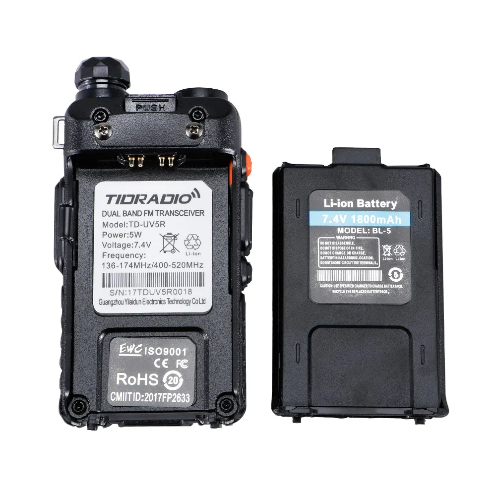 

TID-UV5R Walkie TalkieTwo Way Radio Portable cb radio upgrade version Dual Band Radio 136-174MHz&400-520MHz