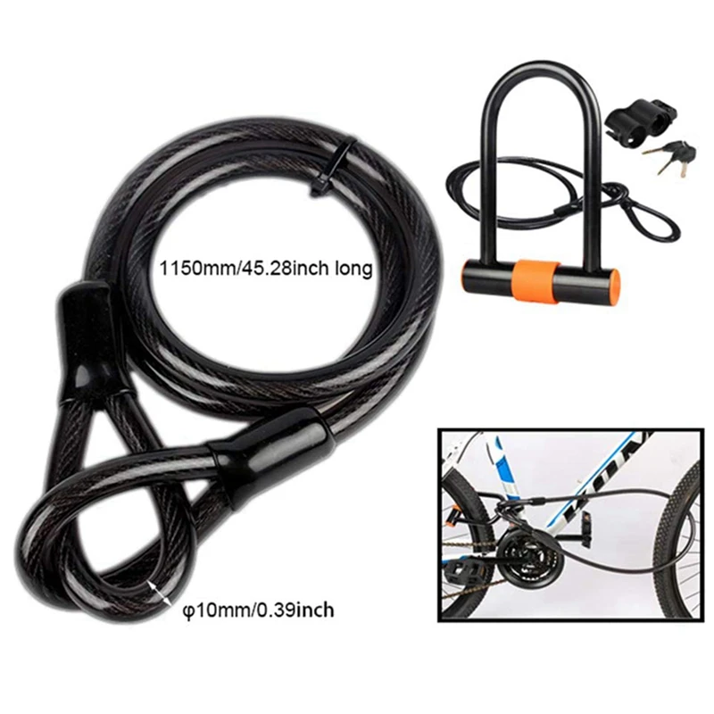 

Bicycle Mobile Phone Holder with Horn with Bike U Lock with Cable Bike Lock Heavy Duty Bicycle U-Lock