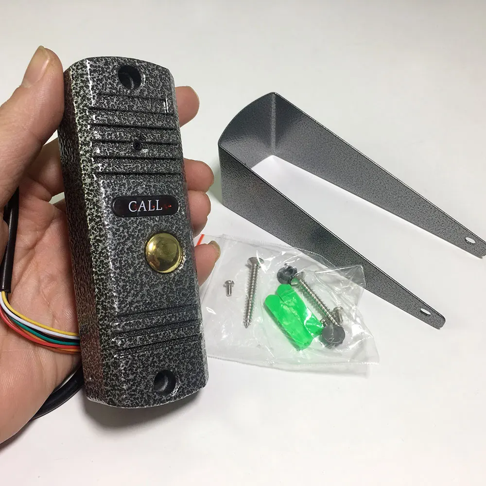 Pаспродажа Дверной телефон, металлическая камера для 4-проводного кабеля, проводной видеодомофон, домофон, входная система