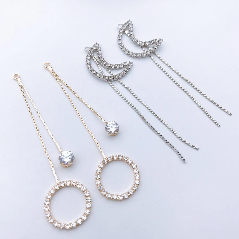 Новинка 2019 60 шт. круглые или лунные стразы подвесные пуговицы для украшения