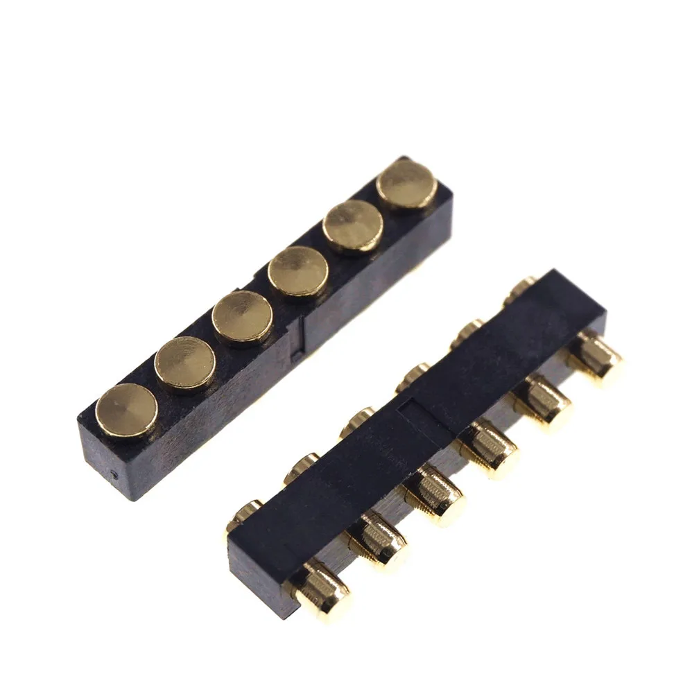 10 шт. Pogo контактный разъем Женский 6 Pin 4 5 мм высота PCB 2 54 Шаг поверхностного