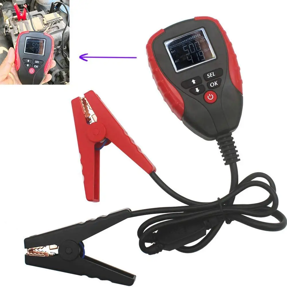 Цифровой тестер автомобильного аккумулятора 12 В электронный измеритель