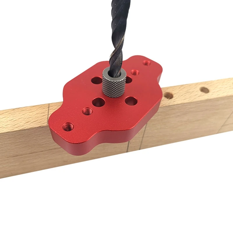 

Aluminum Alloy Drilling Positioner Template Straight Hole Guide Locator Woodworking Carpentry Tools