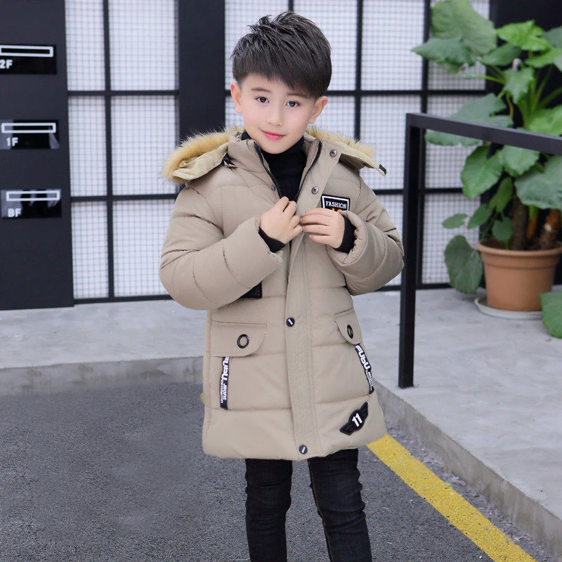 Детские пуховики Новинка 2019 года теплая верхняя одежда детские длинные плотные