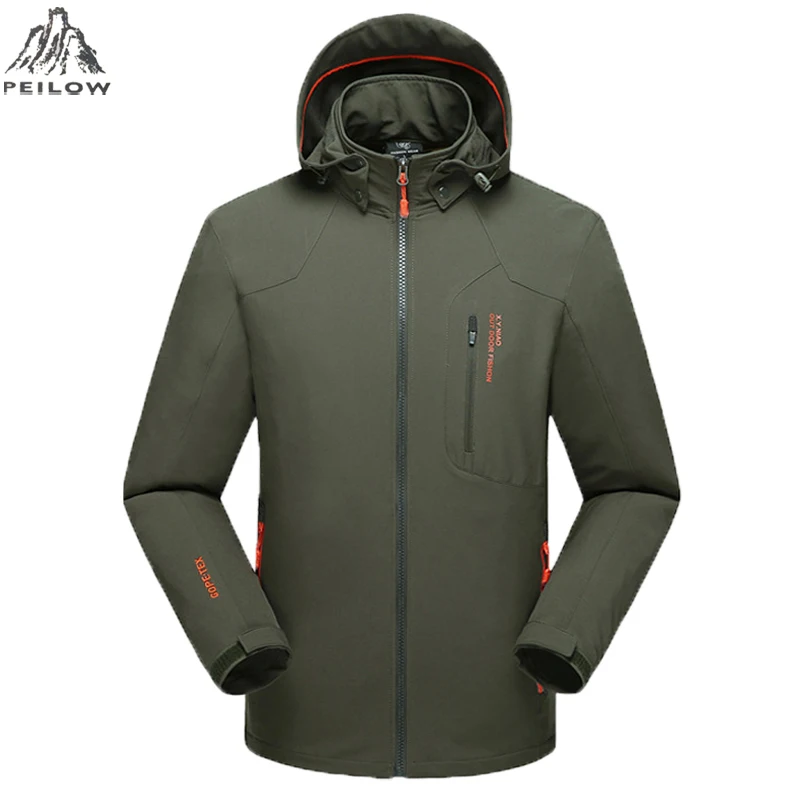 Peilow большой Для мужчин размер 6XL, 7XL, 8XL Акула кожи Военная Униформа куртка Для мужчин Soft Shell Waterpoof камуфляж одежда Тактический с капюшоном куртки мужской пальто
