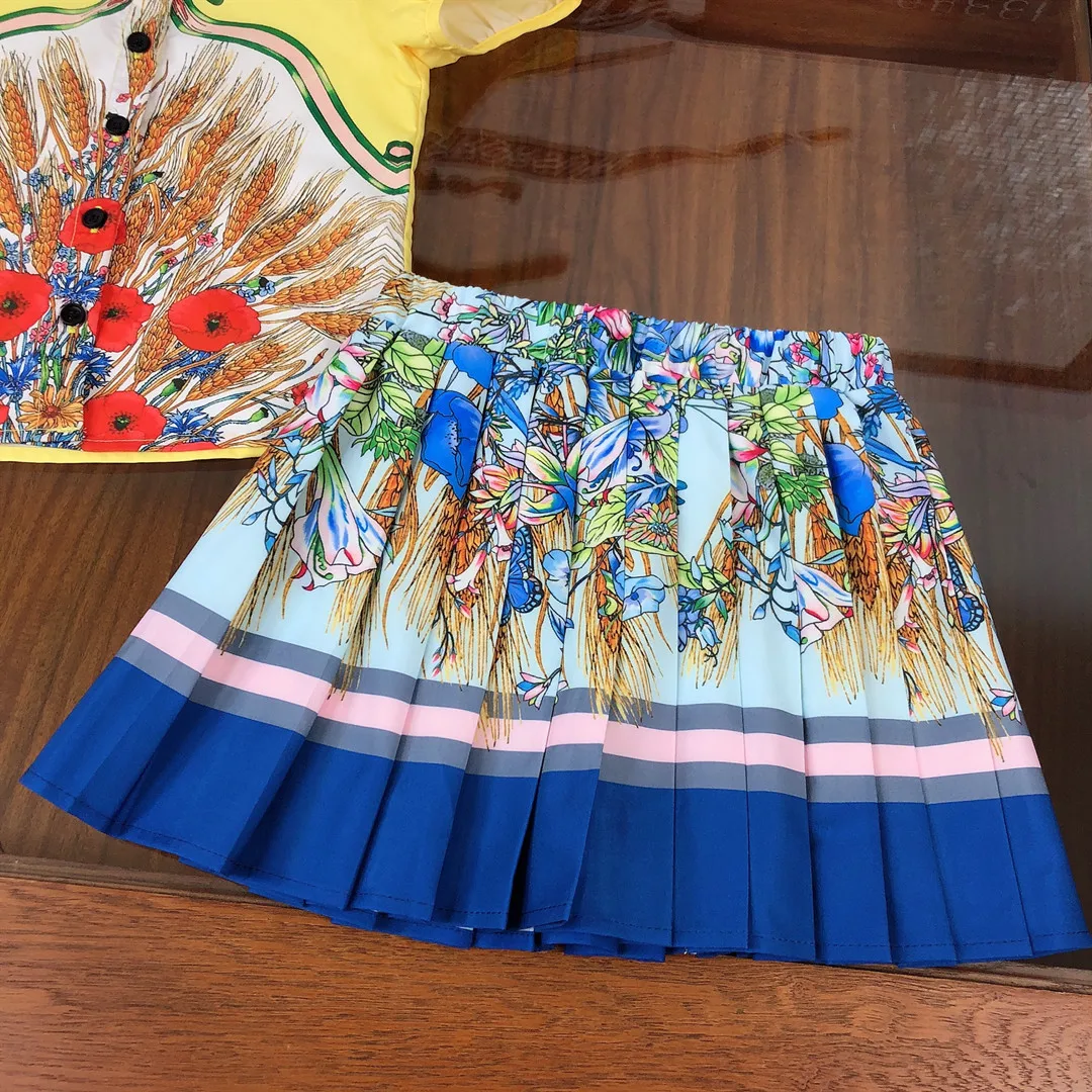 

High-end children's clothing suits, girls' shirts, summer children's short-sleeved primary school students, school uniforms, ple