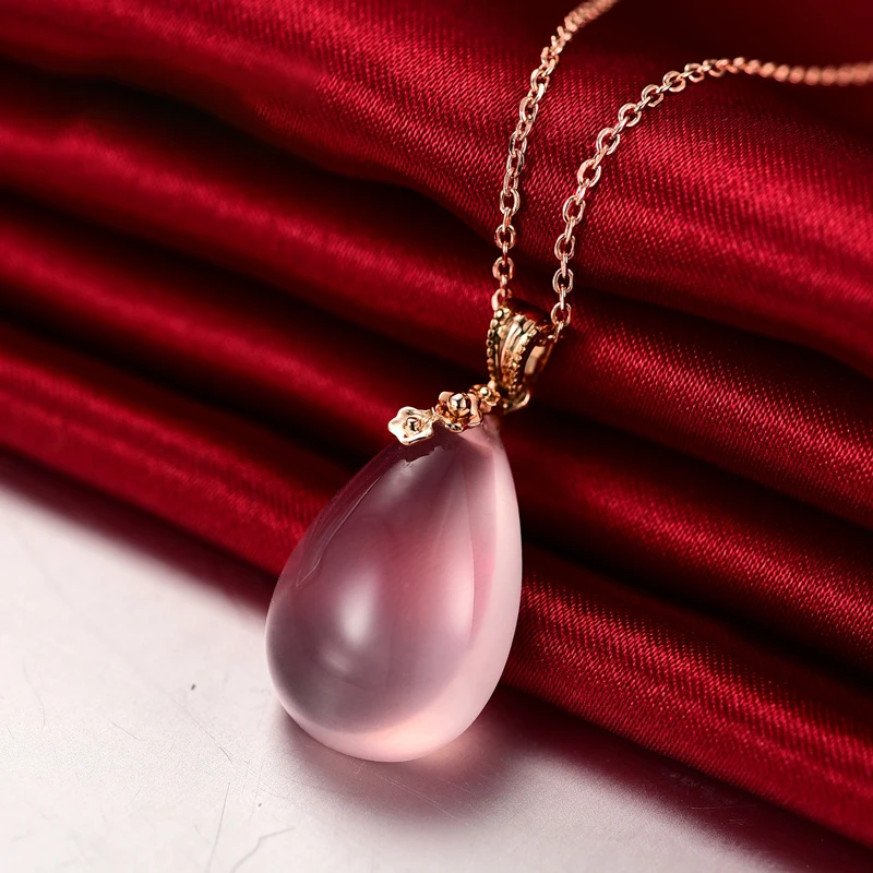 SLFD натуральный Гибискус камень 18K кулон из чистого золота настоящий AU 750 солидное