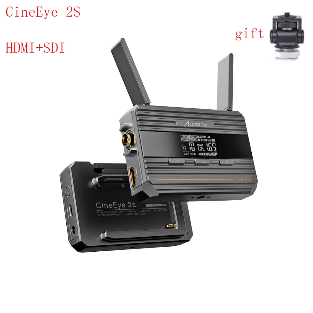 

Беспроводной видеопередатчик Accsoon CineEye 2S, SDI, HDMI, два интерфейса, для камеры, телефона, приложения