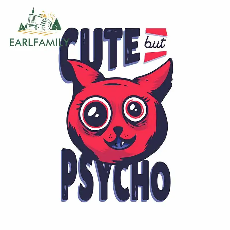 EARLFAMILY 13 см x 8 7 и надписью Cute But Psycho (милый чудак автомобильные наклейки