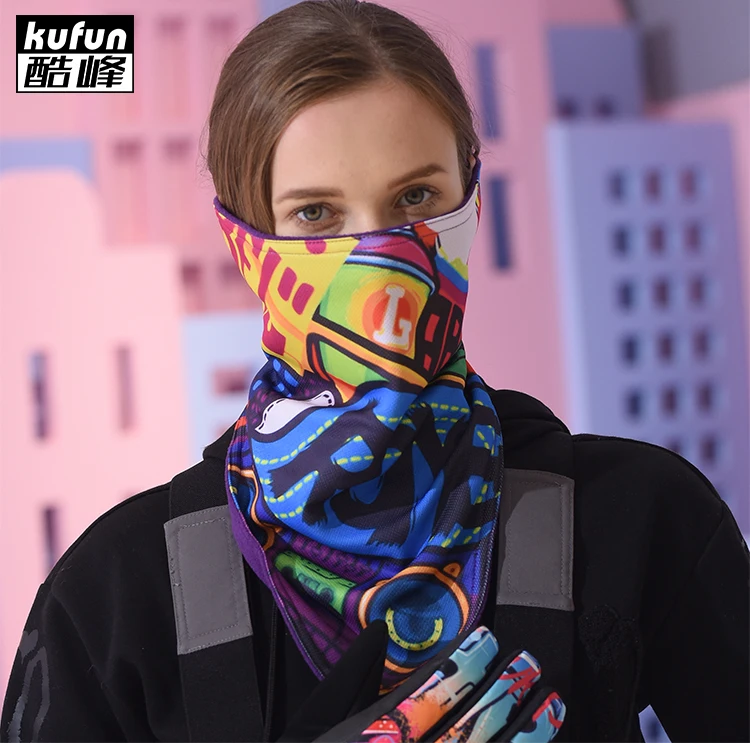 Adult Ski bicycle Face Mask Cycling Winter Warm bike Scarf Protection half Face Mask Snowboard Hood Balaclavas mens kids women