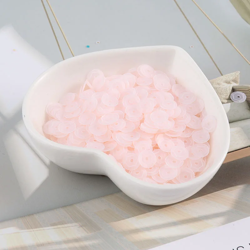 720 шт./лот 6 мм матовый прозрачный розовый блесток ПВХ Круглый чашки пайетками