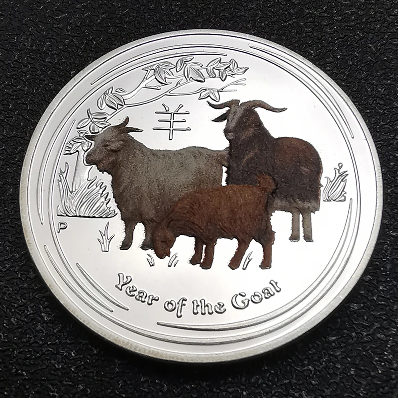 Подарки на Новый Год от Козы 999 Серебряная Монета Австралии Животное Елизаветы II Коммеморативные Покрытые Монеты.