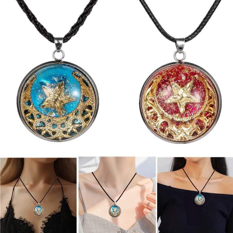 

2021 New Creative First Jewelry Space Star Moon Popular Necklace Fashion Accessories Gift For Unisex