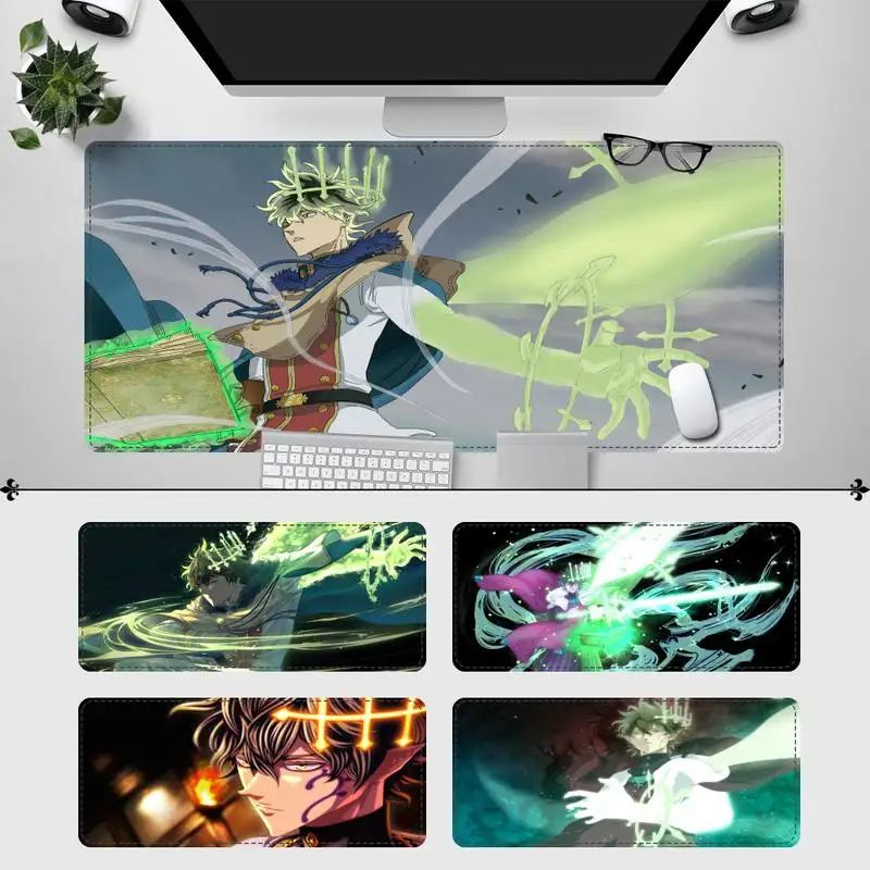 

Vintage Black Clover Yuno Mouse Pad Gamer Keyboard Maus Pad Desk Mouse Mat Game Accessories For Overwatch