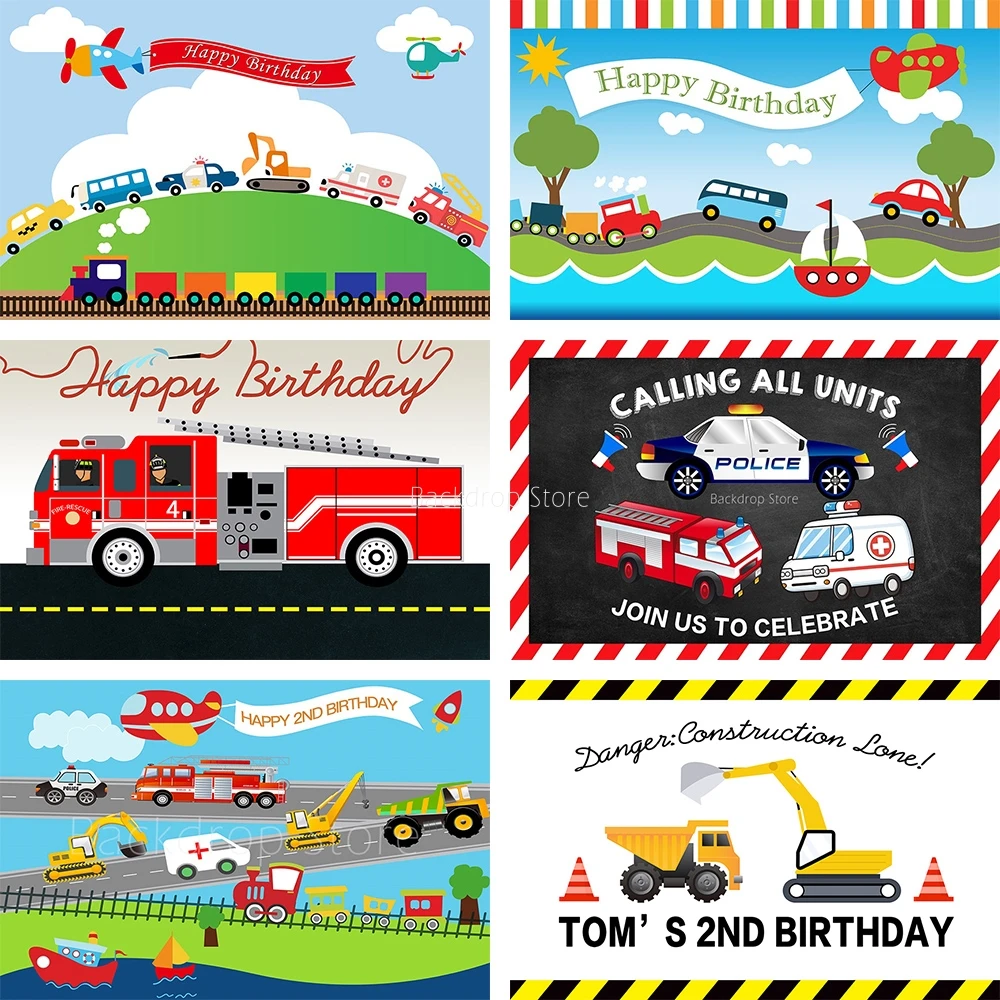 

Avezano Photography Background Transportation Theme Boy Cars Birthday Party Decor Photophones Backdrops Photo Studio Photoshoot
