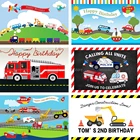 Фон для фотосъемки Avezano с изображением мальчика, машины, декор для дня рождения, фотофоны, фотостудия
