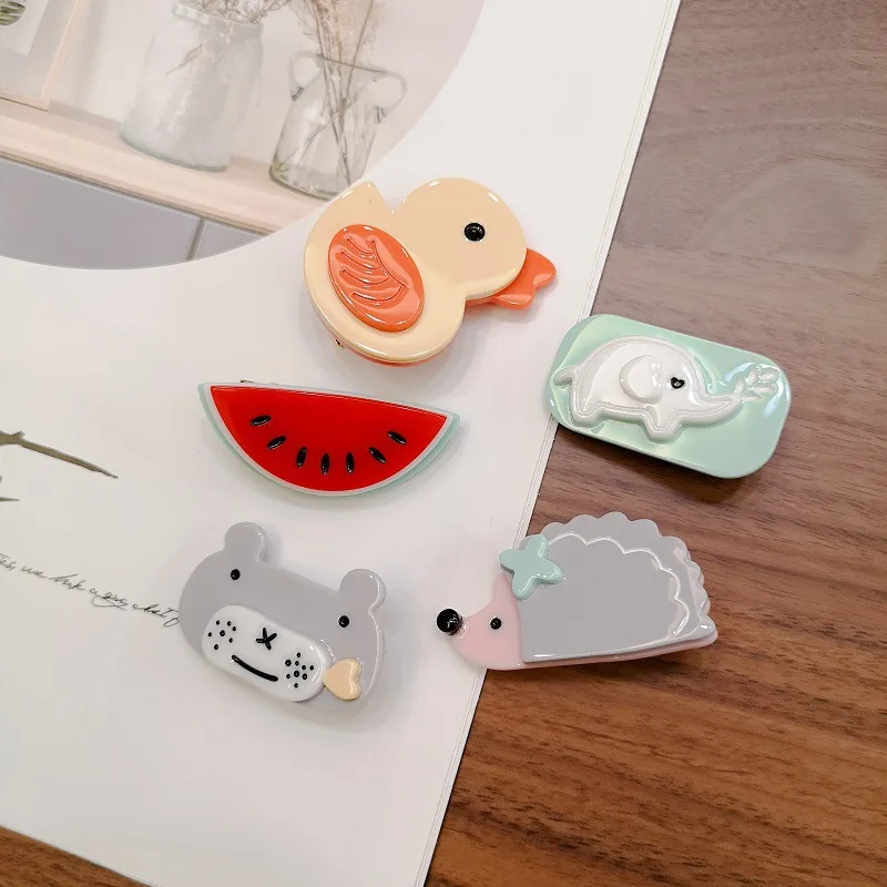 Детская заколка для волос из ацетата украшение головы маленькая девочка утка