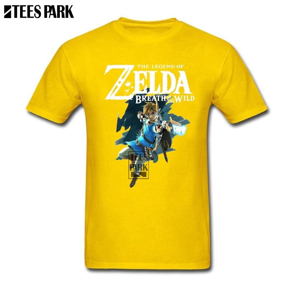 Мужские рубашки в стиле кэжуал легенда о Зельде дыхание диких звеньев Футболка