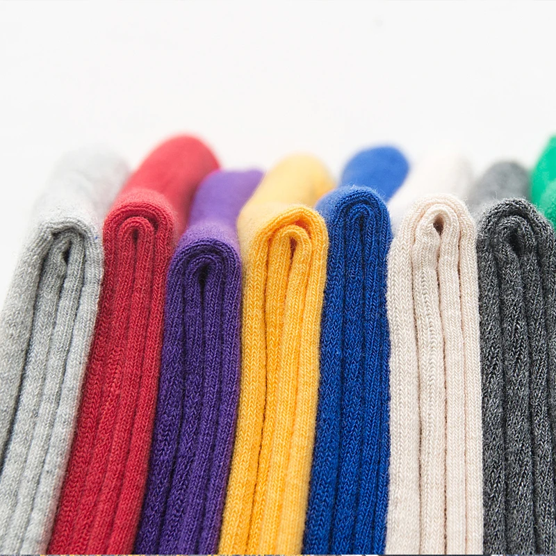 Unisex Rainbow Color Men Socks 100 Cotton Harajuku Colorful Mid Standard 1 Pair | Мужская одежда
