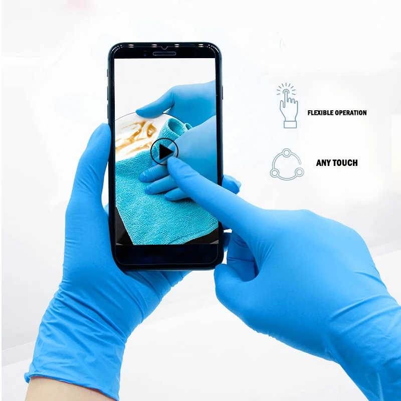 Одноразовые латексные перчатки 100 шт нитриловые резиновые медсестры рабочие для